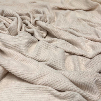 Brushed Cashmere 2x2 Rib Knit Feel Premium Sweater Knit Fabric By The Yard | 220GSM Open Weave