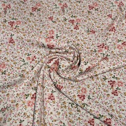Airflow Woven Print Fabric By The Yard Small Mini Flower Summer  Floral Print white Multicolor