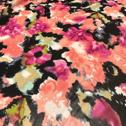 Polyester Chiffon Woven Print Fabric By The Yard Multi color Tie Dye Summer  Bright Print Summer Flowy Dress