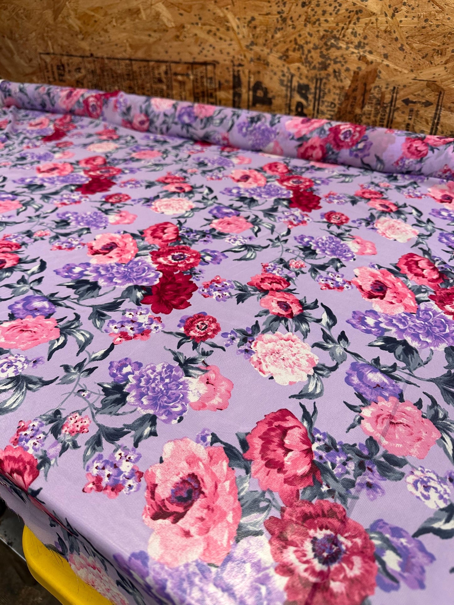 Polyester Chiffon Woven Print Fabric By The Yard Lavender Rose Flower Summer  Floral Print Summer Flowy Dress