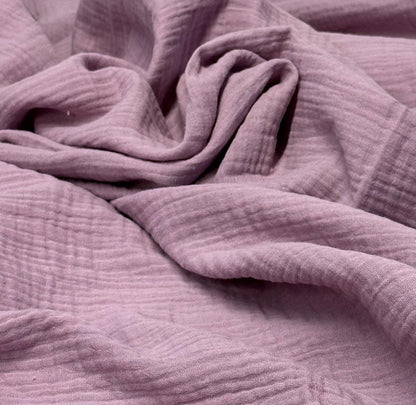 60 inch Wide! 100% Cotton  Double Gauze Muted Pastel Colors Fabric By The Yard
