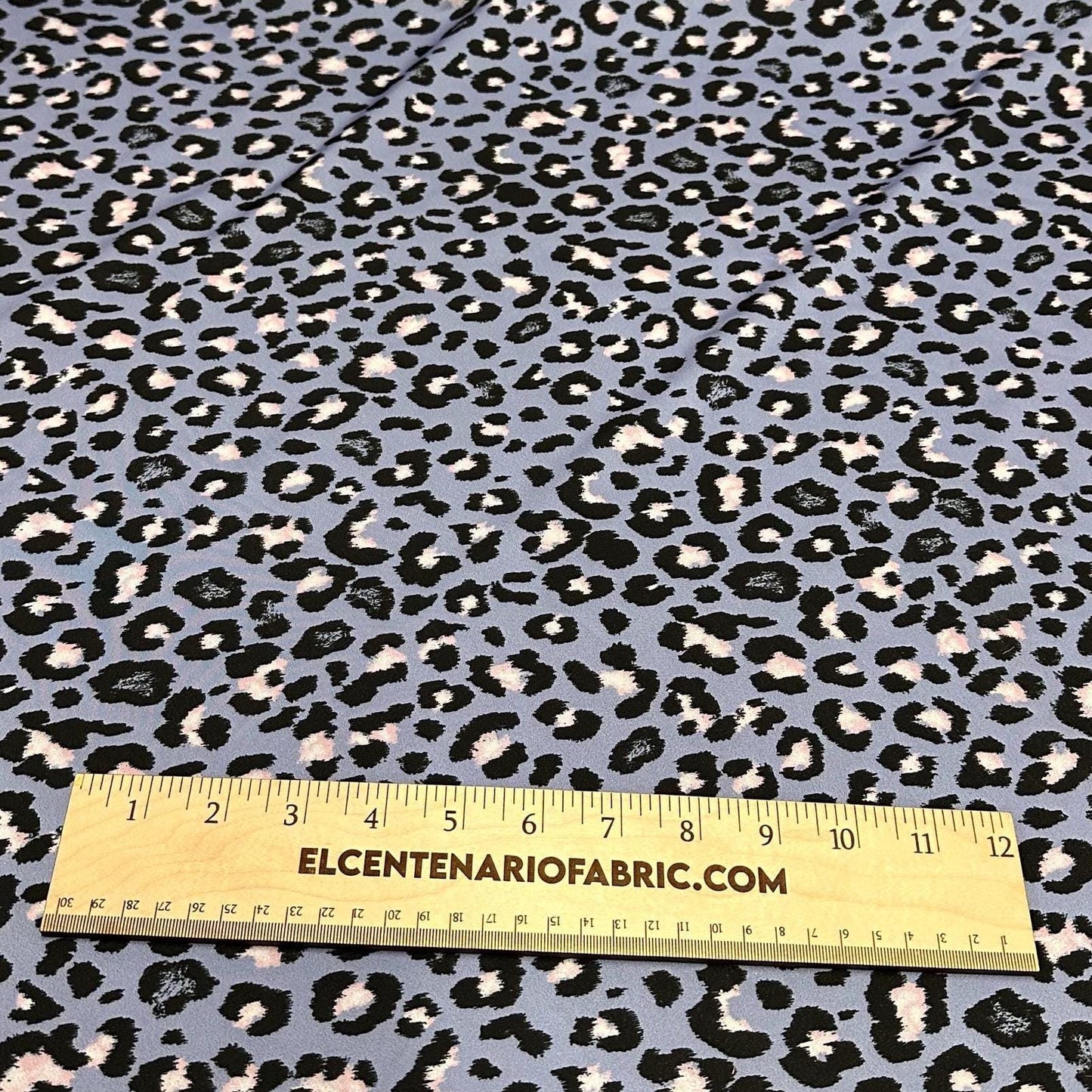 4 Way Stretch Print Nylon Spandex Fabric By The Yard Tricot Swim Wear Bikini Active Wear Denim Blue Animal Cheetah Leopard Print 280 GSM