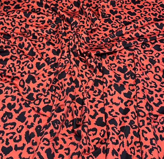 4 Way Stretch Print Nylon Spandex Fabric By The Yard Tricot Swim Wear Bikini Active Wear Leopard Animal Print 280 GSM