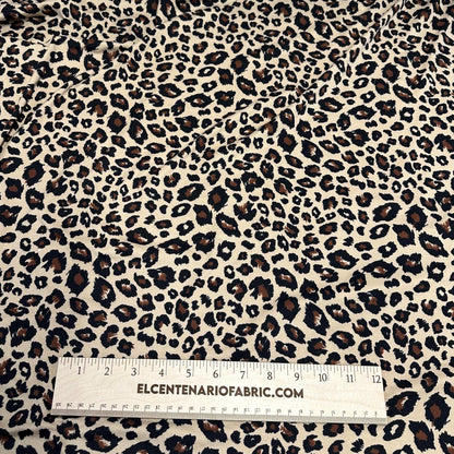 DBP Double Brushed Poly Spandex DTY Print Cheetah Animal Loepard  Print By The Yard