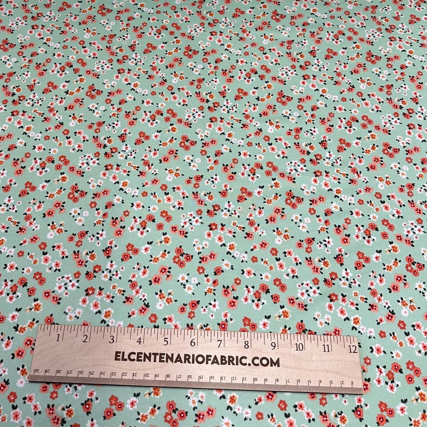 DBP Double Brushed Poly Spandex Print Vintage Mini Floral Print By The Yard Sage