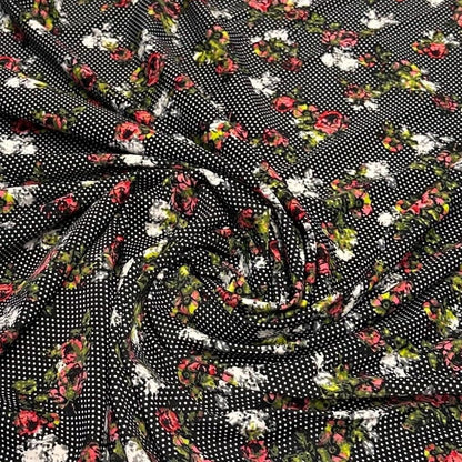 4 Way Stretch Print Nylon Spandex Fabric By The Yard Tricot Swim Wear Bikini Active Wear Polka Dot Flower Tropical Floral Print