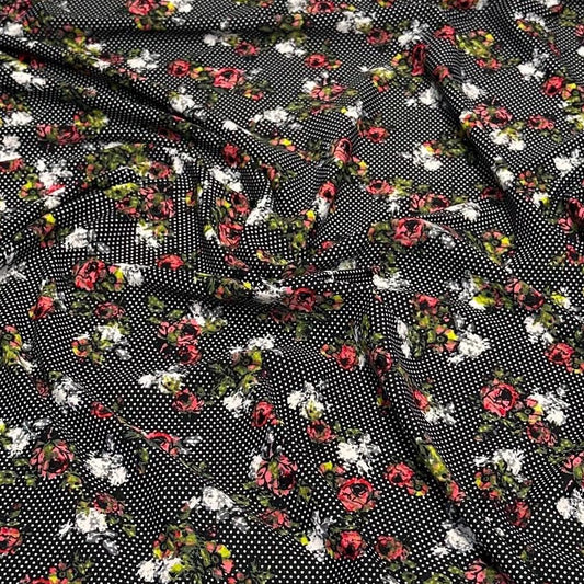 4 Way Stretch Print Nylon Spandex Fabric By The Yard Tricot Swim Wear Bikini Active Wear Polka Dot Flower Tropical Floral Print