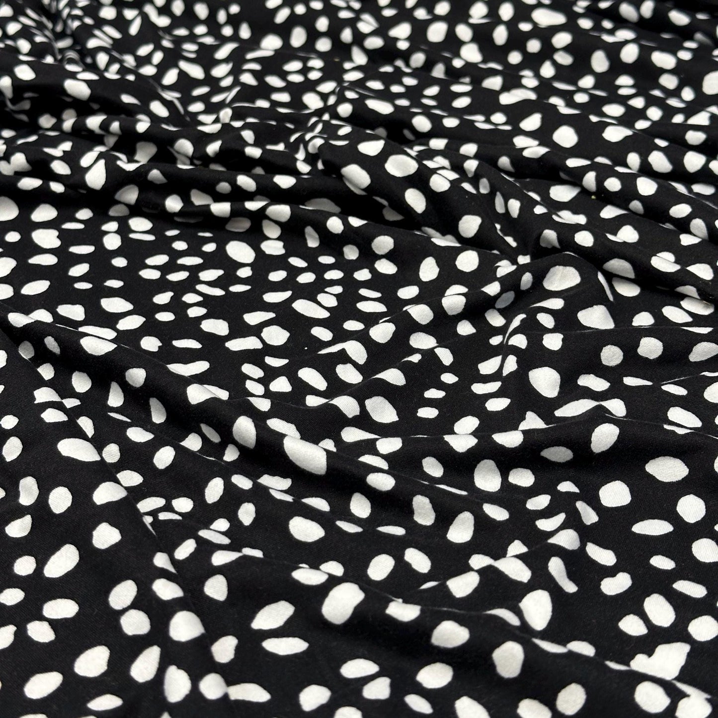 DBP Double Brushed Poly Spandex Print Assorted Dot Polka Dot Print By The Yard