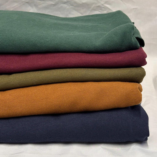 Heavy 100% Cotton Jersey Fabric 20/1 Domestic Quality Carhartt Tee Weight Base Color