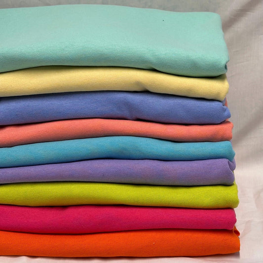 Heavy 100% Cotton Jersey Fabric 20/1 Domestic Quality Carhartt Tee Weight Bright Colors