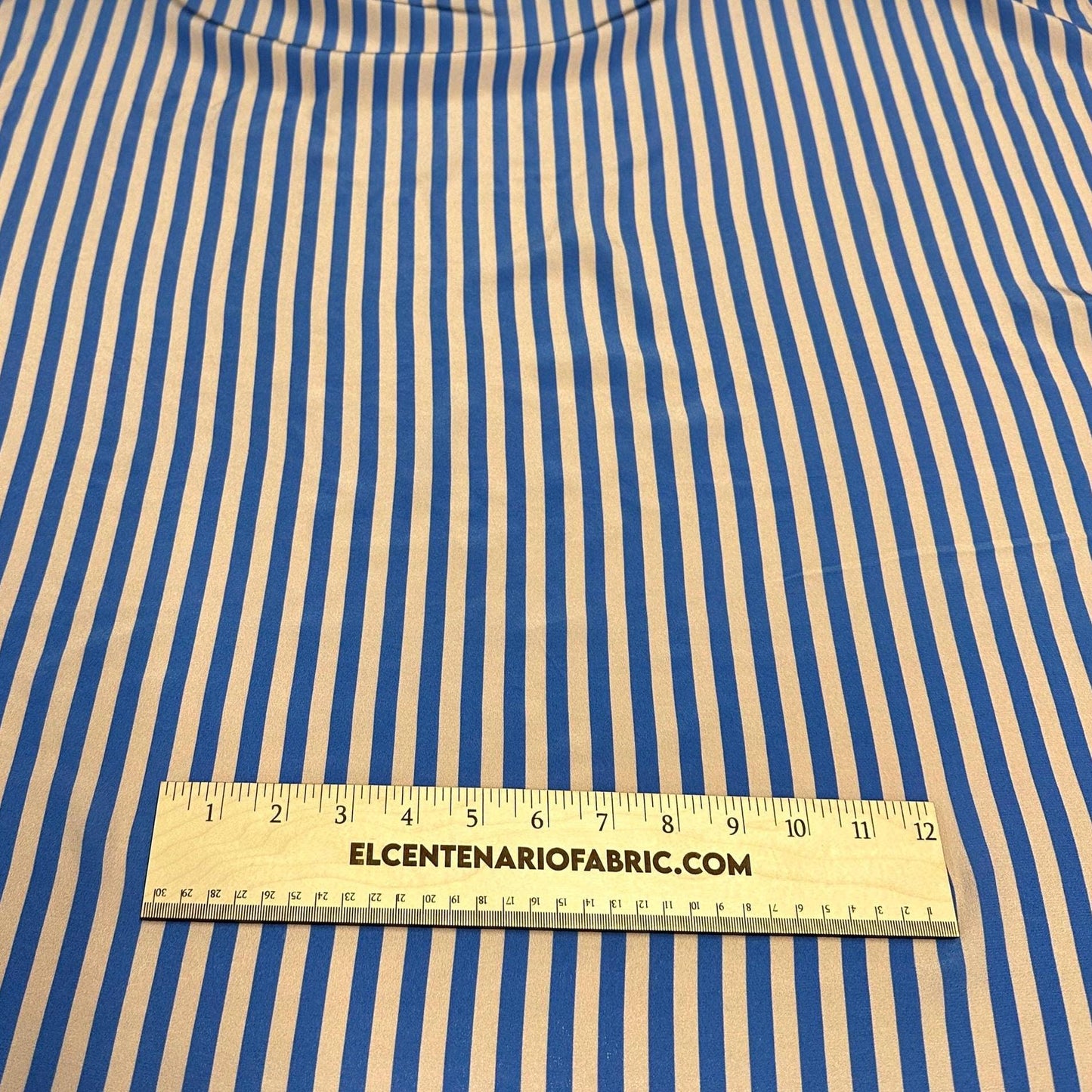 100% Silk Crepe De Chine CDC Stripe Silk Fabric By The Yard Blush Pink Blue 45 inch