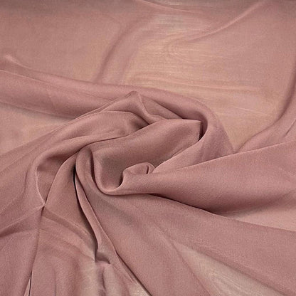 100% Silk Chiffon Solid Silk Fabric By The Yard Mauve 45 inch