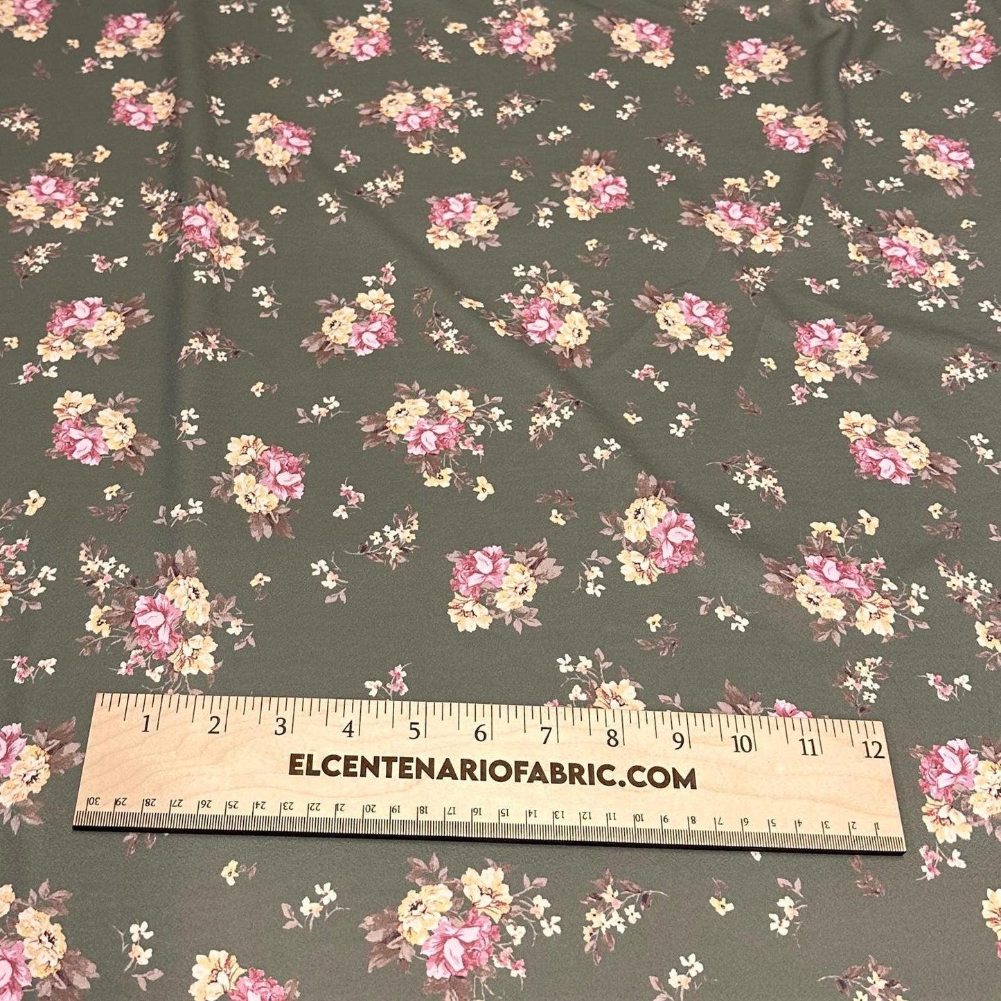 Airflow Woven Print Fabric By The Yard  Small Multi Color Summer  Floral Print Sage