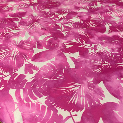 4 Way Stretch Assorted Print Nylon Spandex Fabric By The Yard Tricot Swim Wear Bikini Pink Tropical Palm Leaf Floral Tie Dye Print