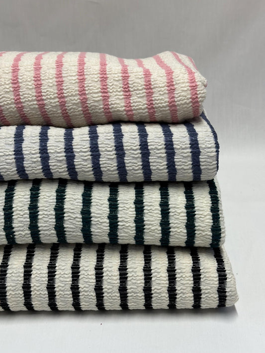 NEW COLORS! Stripe Rib Wave Knit Spandex Fabric By The Yard Cable Knit Spandex Texture Knit