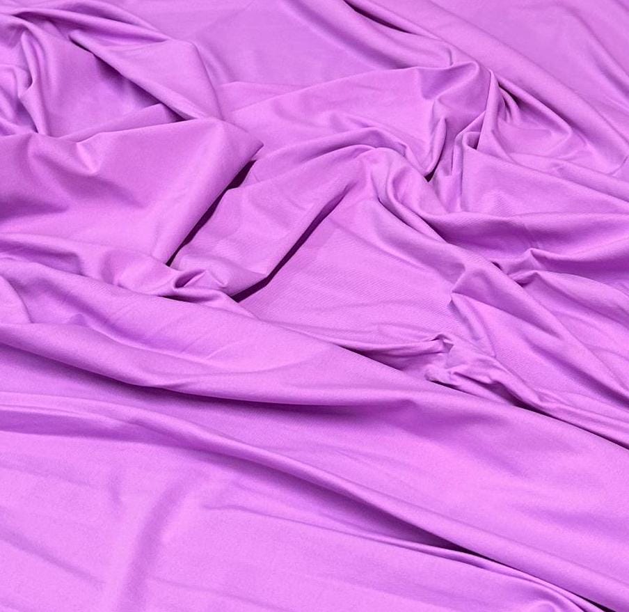 Nylon Spandex Tricot Solid Swimwear Activewear Fabric  By The Yard Dusty Purple Hue