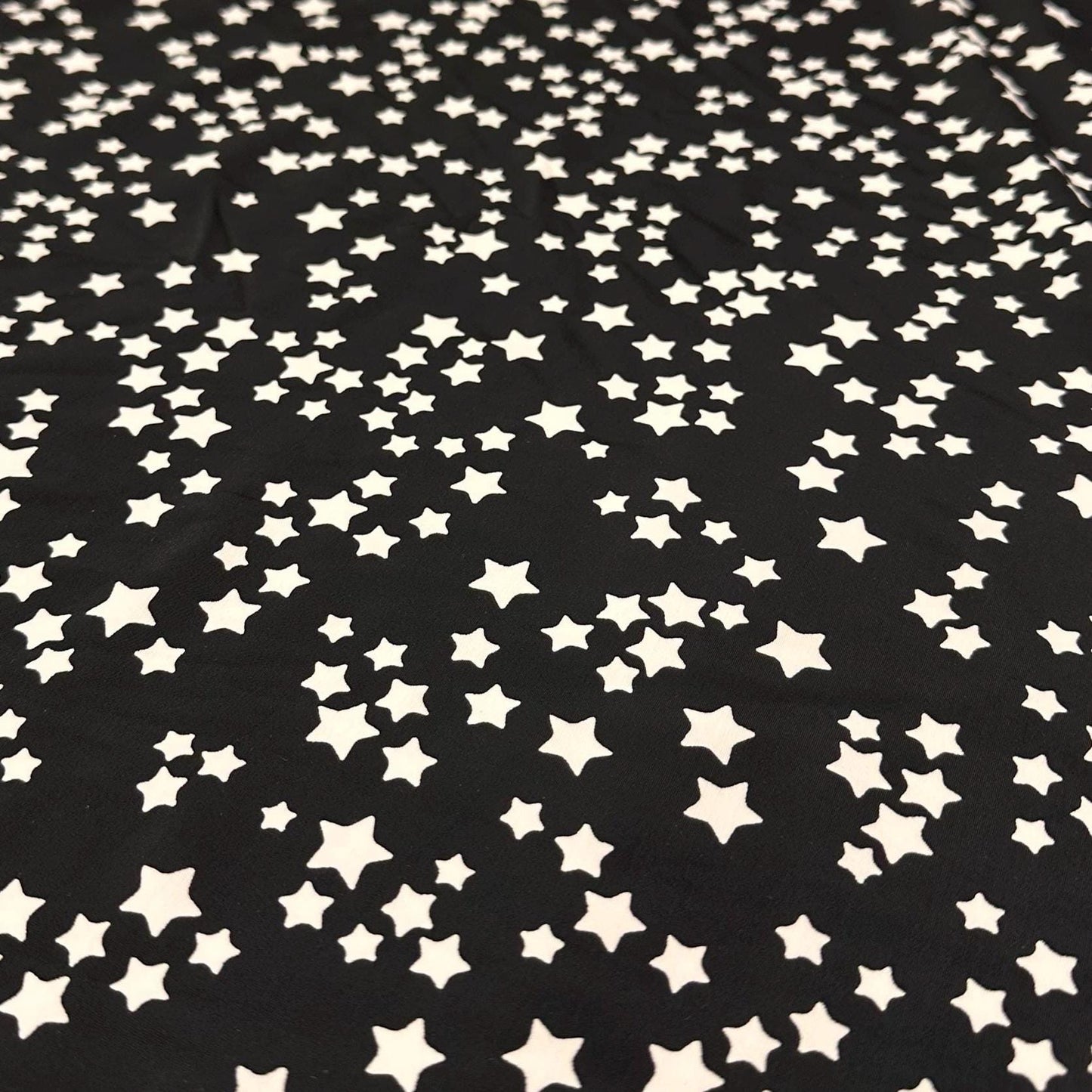 4 Way Stretch Print Nylon Spandex Fabric By The Yard Tricot Swim Wear Bikini Active Wear Star Galaxy Print Black White