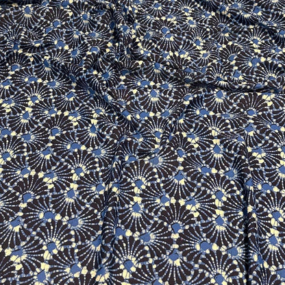 4 Way Stretch Print Nylon Spandex Fabric By The Yard Tricot Swim Wear Bikini Active Wear Geometric Assorted Abstract Shape Rustic Navy