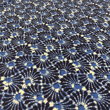 4 Way Stretch Print Nylon Spandex Fabric By The Yard Tricot Swim Wear Bikini Active Wear Geometric Assorted Abstract Shape Rustic Navy