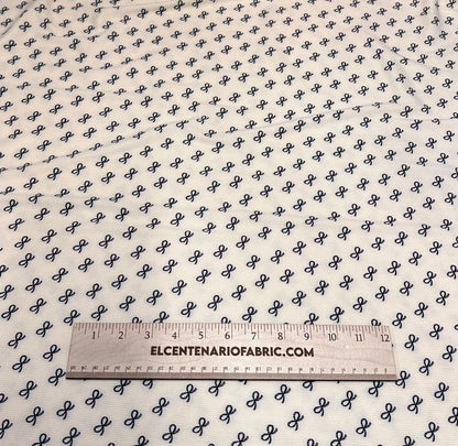 DBP 4x2 Rib Knit Mini Bow Double Brushed Polyester Spandex Ribbon  Monotone Cream Fabric By The Yard