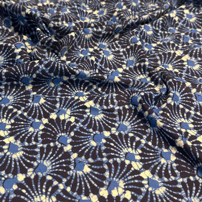 4 Way Stretch Print Nylon Spandex Fabric By The Yard Tricot Swim Wear Bikini Active Wear Geometric Assorted Abstract Shape Rustic Navy