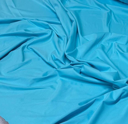 Nylon Spandex Tricot Solid Swimwear Activewear Fabric  By The Yard Light Blue Shades Hue