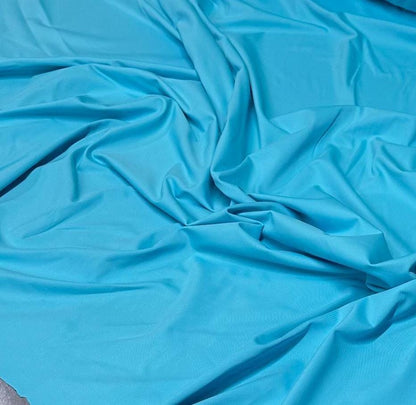 Nylon Spandex Tricot Solid Swimwear Activewear Fabric  By The Yard Light Blue Shades Hue