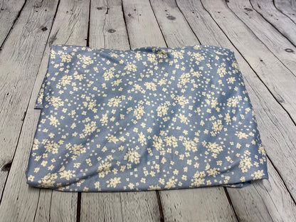 DBP Double Brushed Poly Spandex Print Mini Denim Flower Floral Print By The Yard