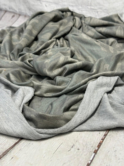 Bamboo Spandex French Terry Army Camp Camouflage Print