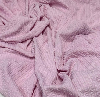 NEW COLORS! Jacquard Texture Knit Spandex Fabric By The Yard Bubble Knit Spandex Texture Knit