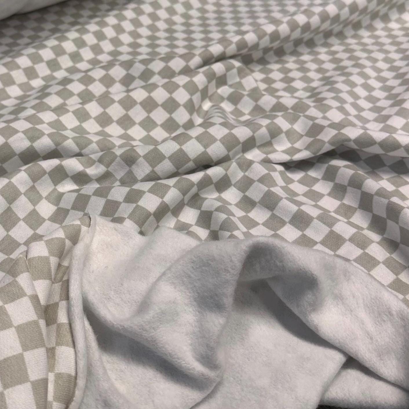 Premium 100% Cotton Fleece Checkered Print  Ultra Soft and Cozy Fabric for All Seasons Sweatshirt Joggers