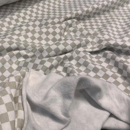 Premium 100% Cotton Fleece Checkered Print  Ultra Soft and Cozy Fabric for All Seasons Sweatshirt Joggers