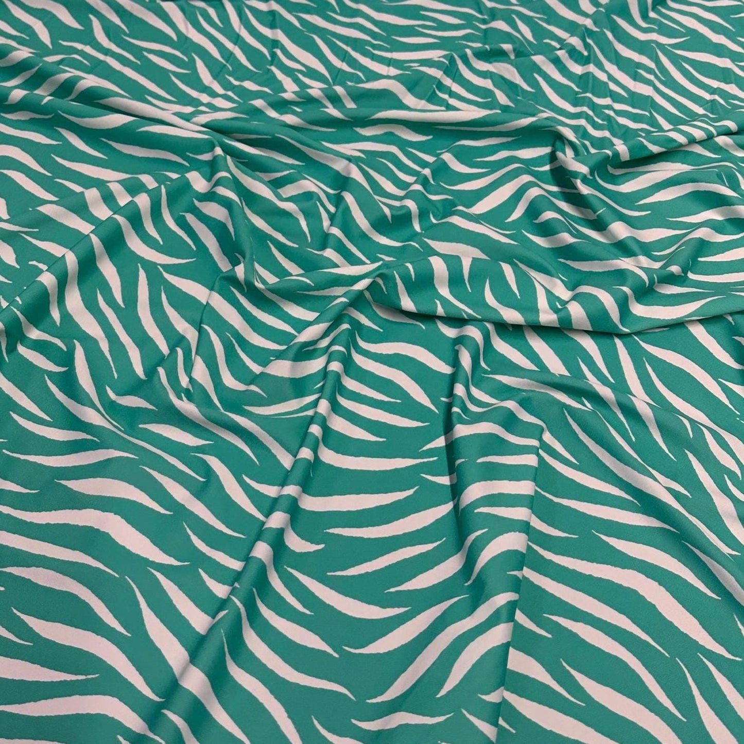 4 Way Stretch Print Nylon Spandex Fabric By The Yard Tricot Swim Wear Bikini Active Wear Black White  Zebra Animal  Print