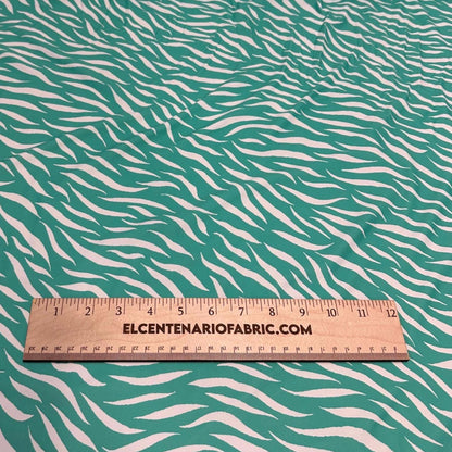 4 Way Stretch Print Nylon Spandex Fabric By The Yard Tricot Swim Wear Bikini Active Wear Black White  Zebra Animal  Print