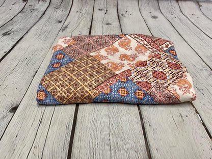 DBP Double Brushed Poly Spandex Print Panel Paisley Print By The Yard