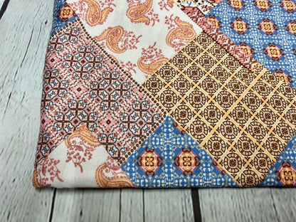 DBP Double Brushed Poly Spandex Print Panel Paisley Print By The Yard