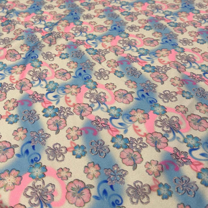 4 Way Stretch Print Nylon Spandex Fabric By The Yard Tricot Swim Wear Bikini ActiveWear Acid Hazy Tie Dye Swirl Aloha Floral Hibiscus