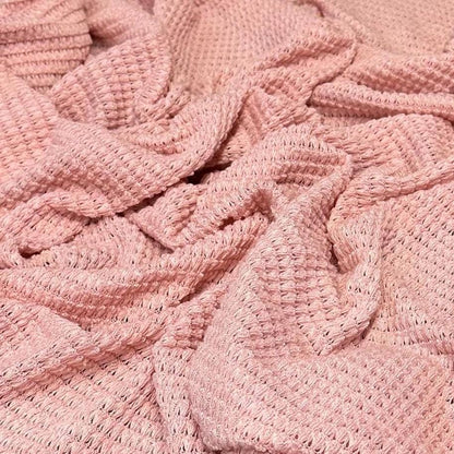 Open Weave Chunky Waffle Sweater Knit Fabric By The Yard | 250GSM Pastel #1