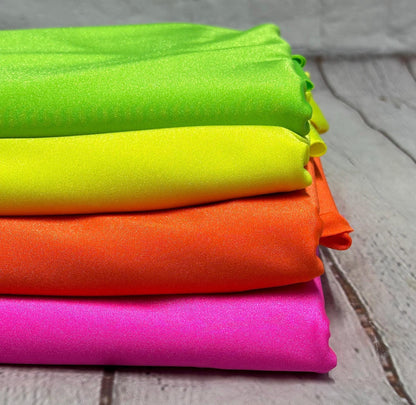 4 Way Stretch Print Neon Shine Tricot Nylon Spandex Fabric By The Yard Tricot Swim Wear Bikini Active Wear Shiny