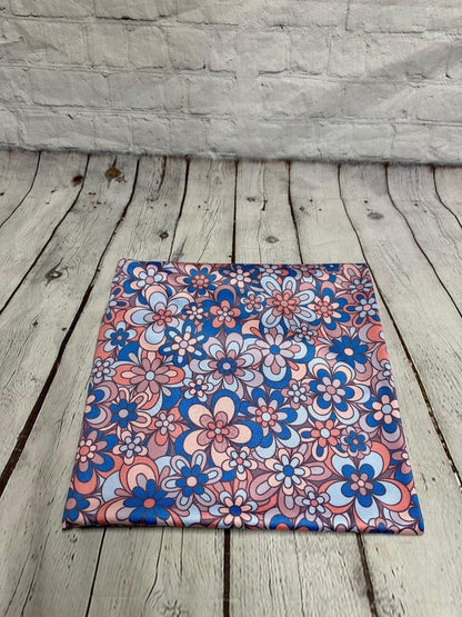 4 Way Stretch Print Nylon Spandex Fabric By The Yard Tricot SwimWear Bikini Active Wear Multi Color Floral Flower Vintage  280 GSM