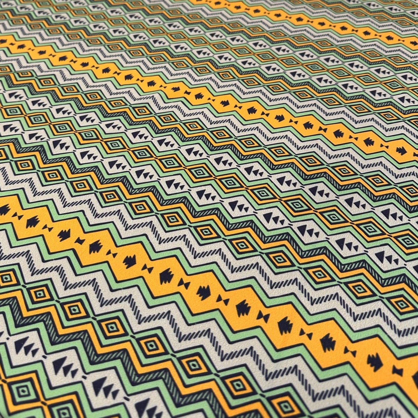 4 Way Stretch Assorted Print Nylon Spandex Fabric By The Yard Tricot Swim Wear Bikini Active Green Abstract Geometric Shapes 240 GSM