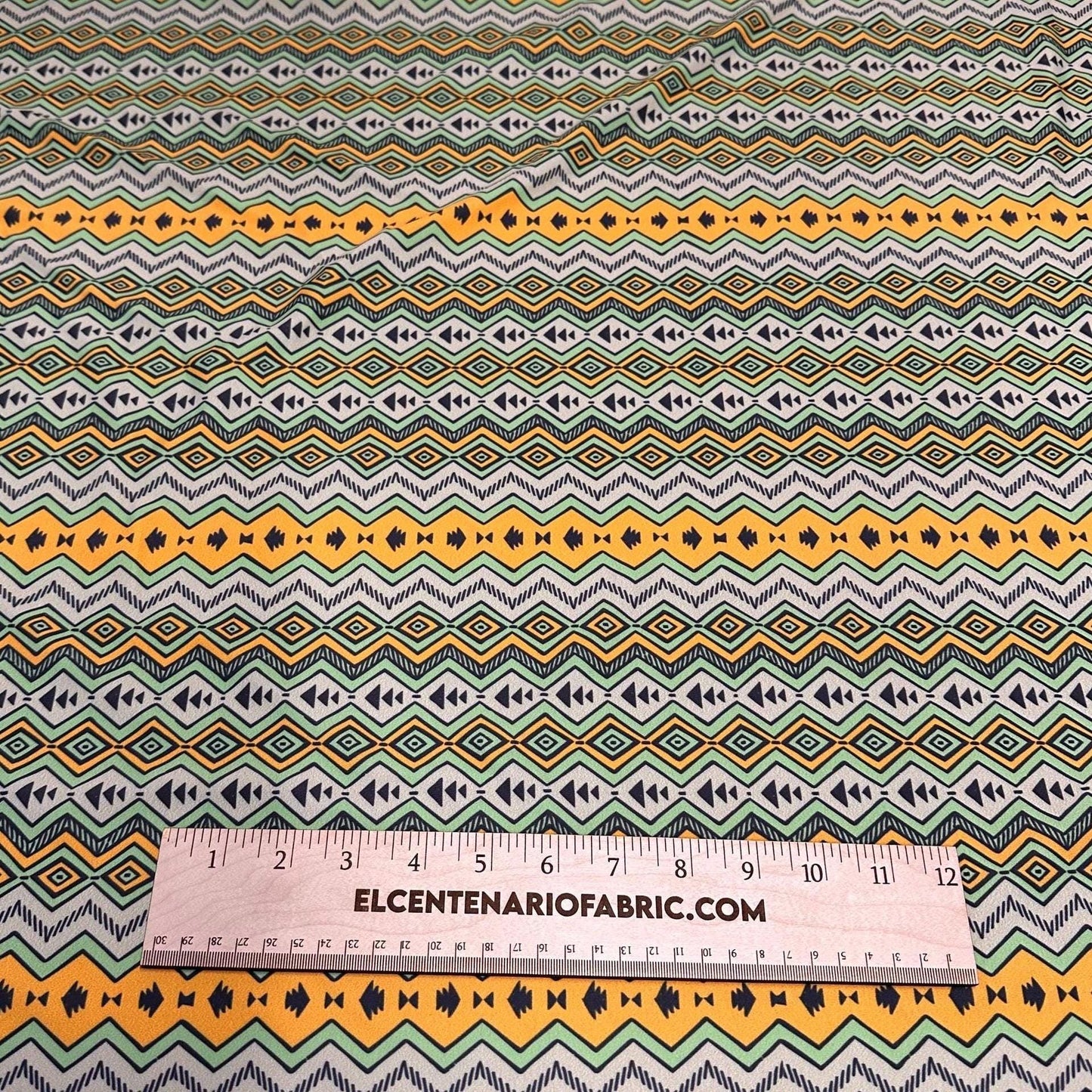 4 Way Stretch Assorted Print Nylon Spandex Fabric By The Yard Tricot Swim Wear Bikini Active Green Abstract Geometric Shapes 240 GSM