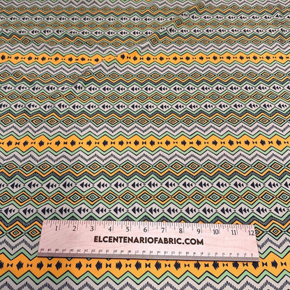 4 Way Stretch Assorted Print Nylon Spandex Fabric By The Yard Tricot Swim Wear Bikini Active Green Abstract Geometric Shapes 240 GSM