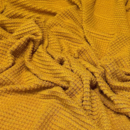 Open Weave Chunky Waffle Sweater Knit Fabric By The Yard | 250GSM Fall Colors #3