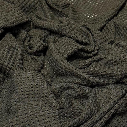 Open Weave Chunky Waffle Sweater Knit Fabric By The Yard | 250GSM Fall Colors #3