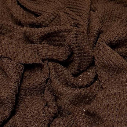 Open Weave Chunky Waffle Sweater Knit Fabric By The Yard | 250GSM Fall Colors #3