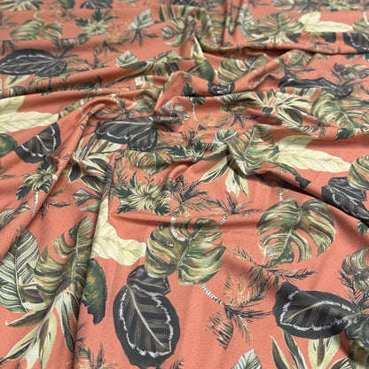 4 Way Stretch Assorted Print Nylon Spandex Fabric By The Yard Tricot Swim Wear Bikini Active Camel Tropical Leaf Floral 240 GSM