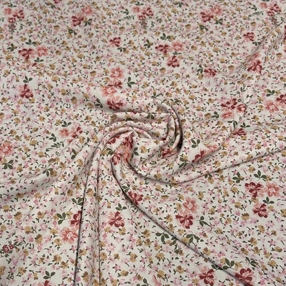 Airflow Woven Print Fabric By The Yard Small Mini Flower Summer  Floral Print white Multicolor