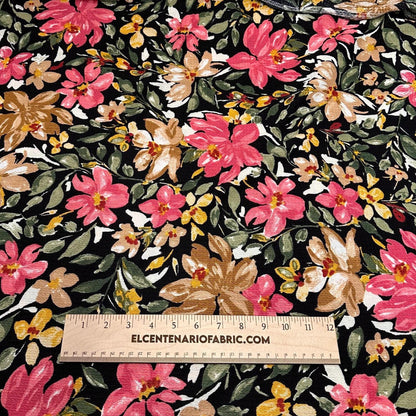 Floral Jacquard  Texture Knit Spandex Flower Tropical Fabric By The Yard Bubble Knit Spandex Texture Knit