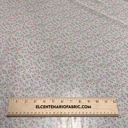 Polyester Chiffon Woven Print Fabric By The Yard Mini Multicolor Peach Flower Summer  Floral Print Summer Flowy Dress